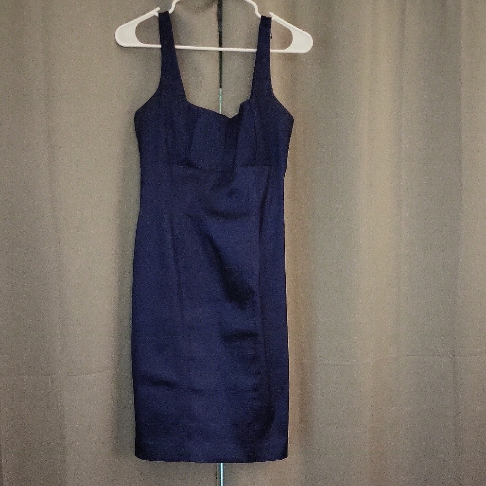 Calvin Klein Blue Sheath Mini Dress Sweetheart Neckline